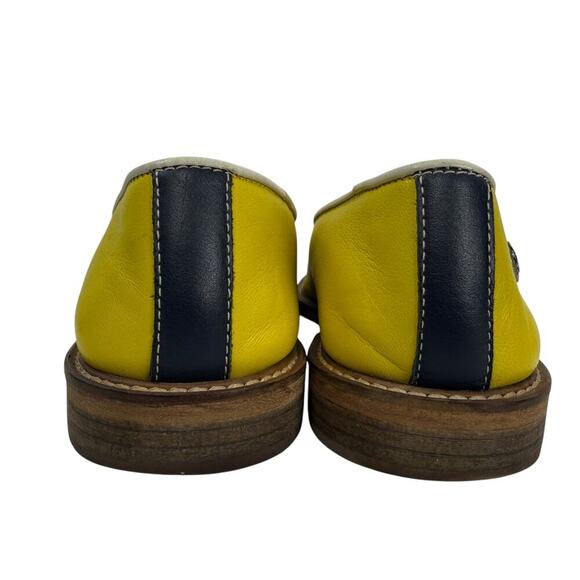 ( Verba ) Yellow Calf Leather Tassle Loafers women’s size EU 38 US 8 Italy - Picture 5 of 7